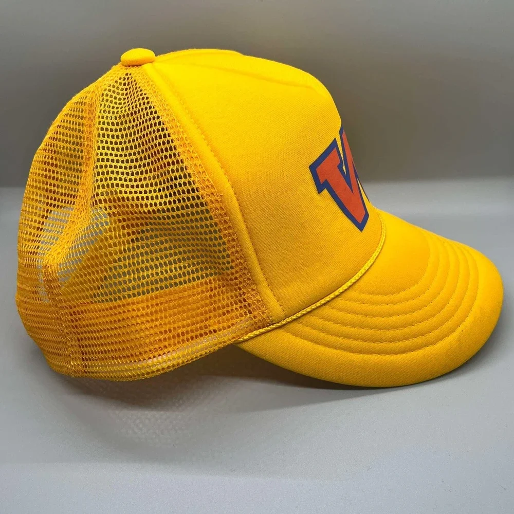 Wally's Letterman Yellow Squirrel Foam Trucker Hat/adjustable SnapBack Cap YOUTH - Picture 11 of 11